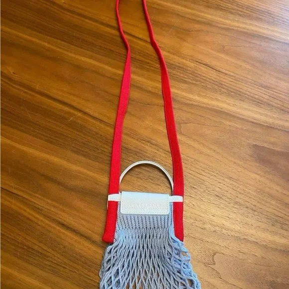 Longchamp Red and White Mesh Bag New! - Picture 6 of 8